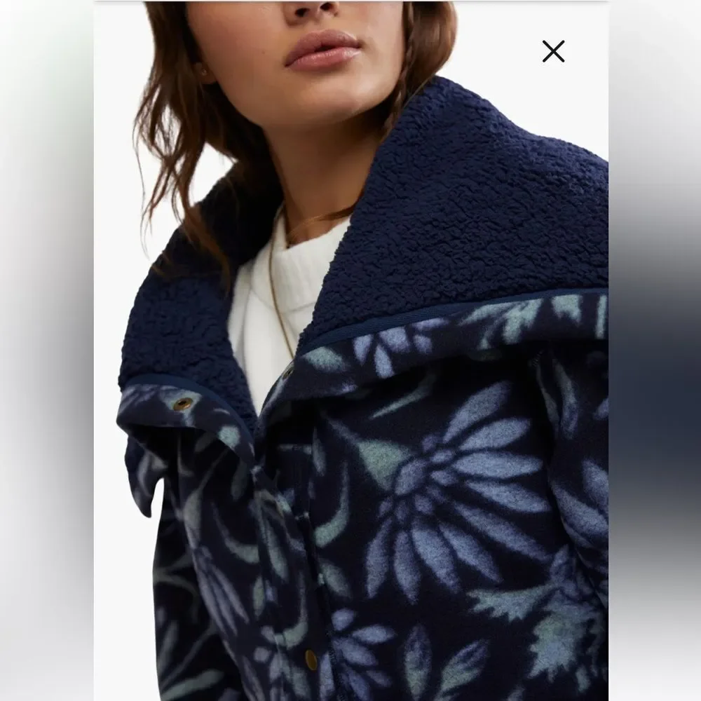 FREE PEOPLE This Love Floral Cardigan - Night Sky Combo